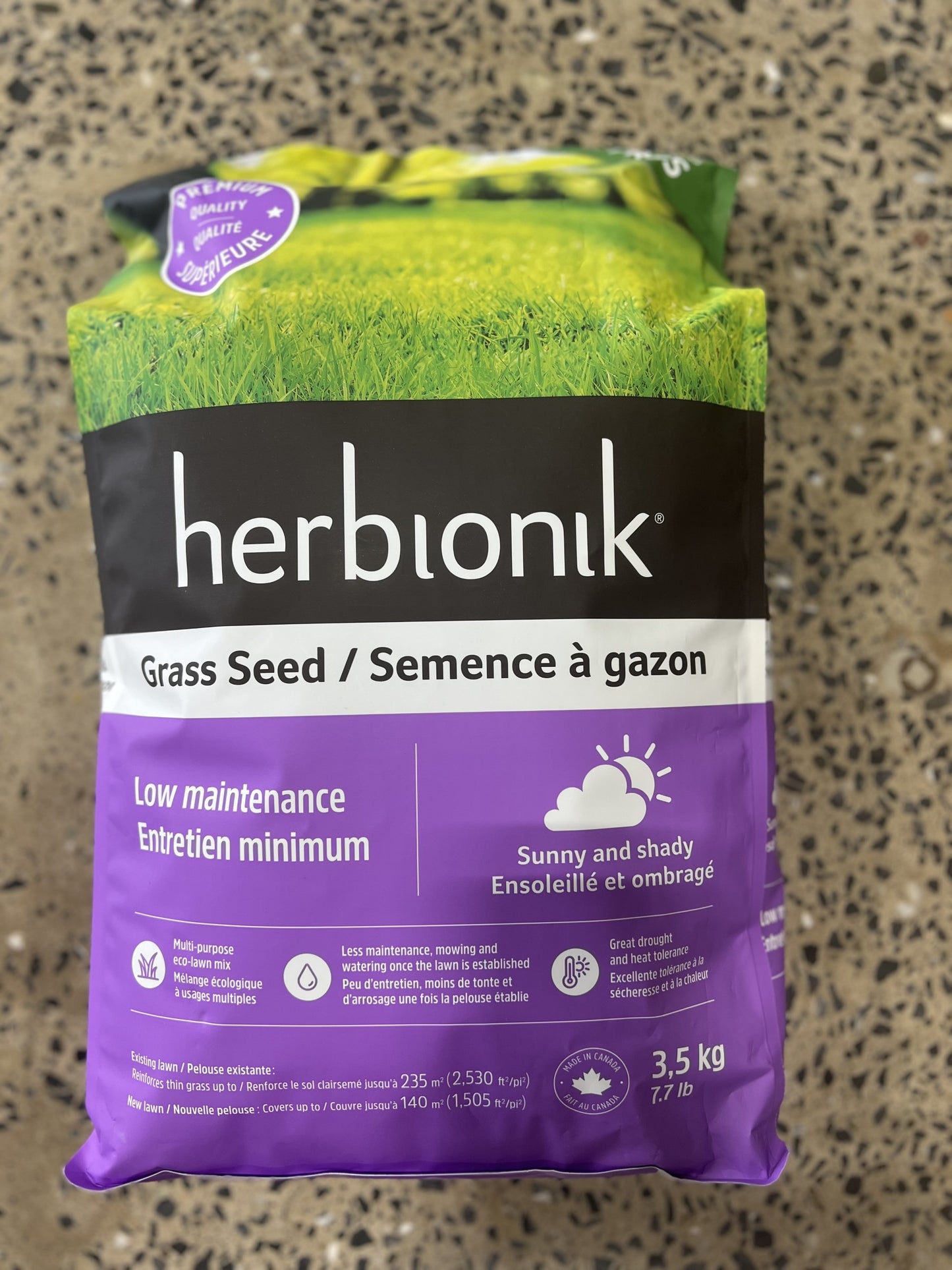 Semence à gazon Herbionik (mi-ombre) 3.5kg