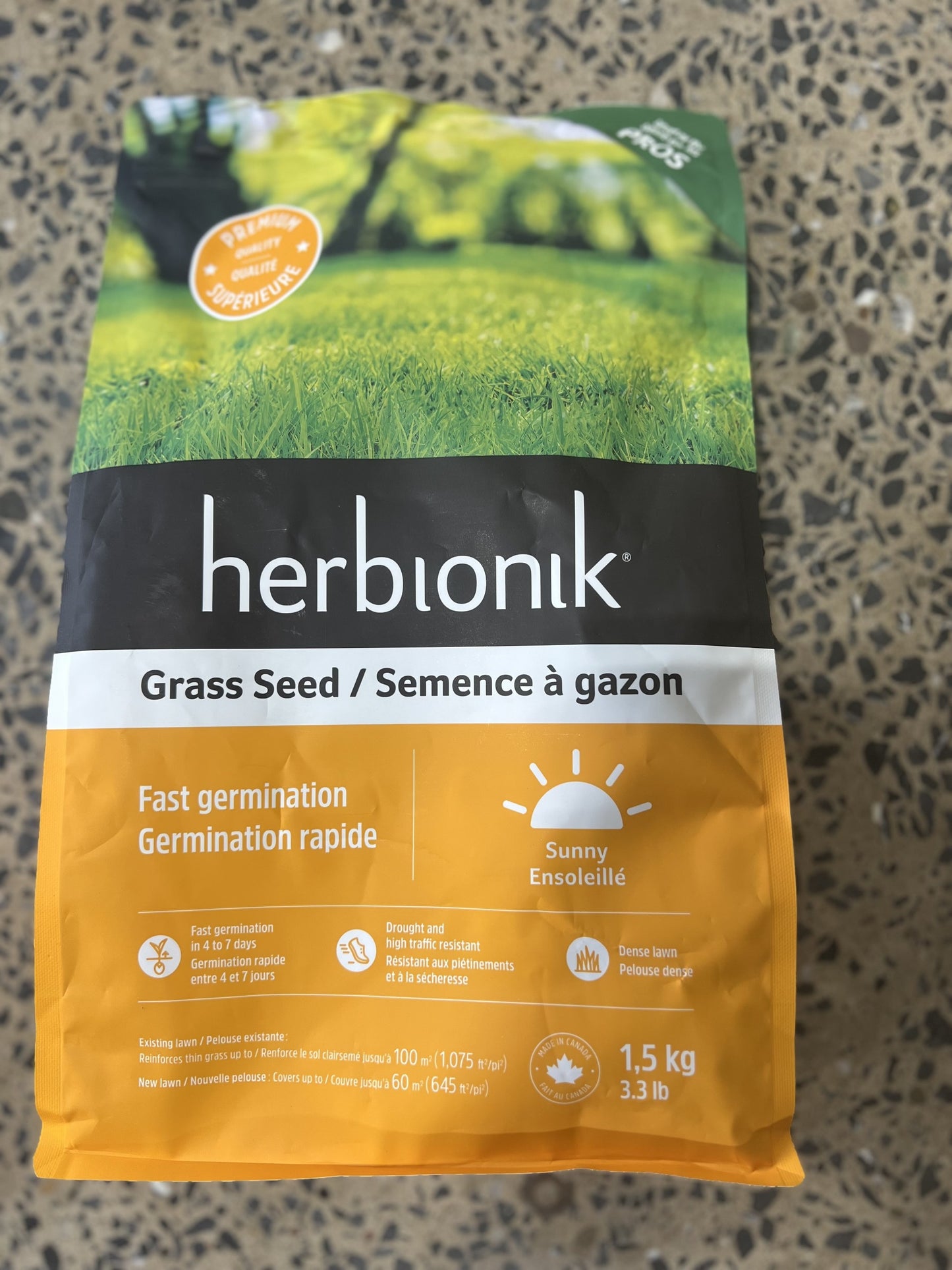 Semence à gazon Herbionik (soleil) 1.5kg