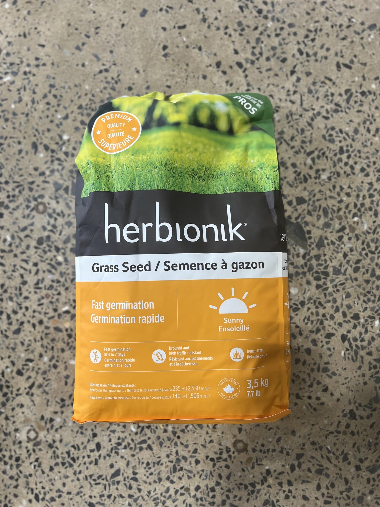 Semence à gazon Herbionik (soleil) 3.5kg